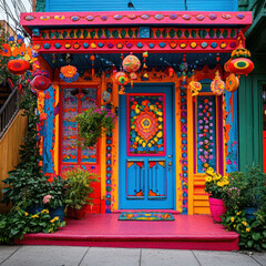 colorful a house