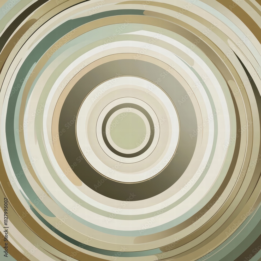 Poster abstract circular pattern with soft earthy tones and gradients