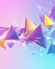 Abstract Geometric Shapes in Soft Pastel Colors