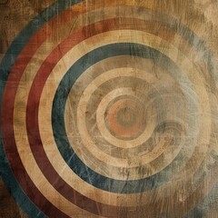 Abstract Spiral Pattern with Earthy Tones and Textured Background