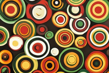 Colorful Circles on Dark Background