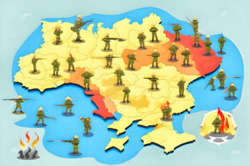 Military confrontations in Eastern Europe spotlight ongoing Ukraine-Russia tensions and broader conflicts in the region. Blurred picture