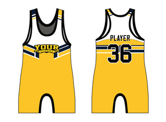 The wrestling singlets mockup is a perfect fit for all sports. The designs that go on casual wear, shirts, fashion apparel, and all kinds of team uniform