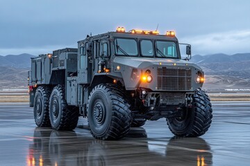 Military Support Vehicle in Natural Light Setting