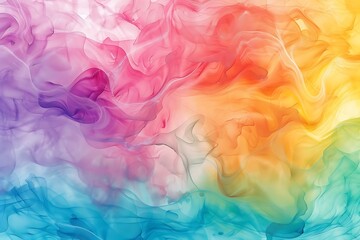 Fototapeta premium Abstract Rainbow Ink Swirls Colorful Fluid Art, Vibrant Hues