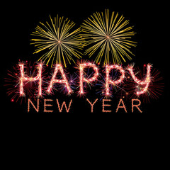 Happy New Years fireworks AI
