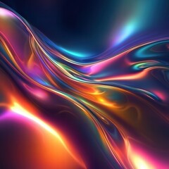 Fototapeta premium Colorful Abstract Fluid Wave Background with Shiny Texture Effects