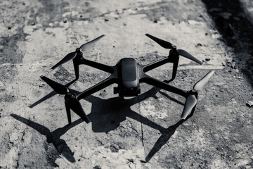 Small Drone Black and White
