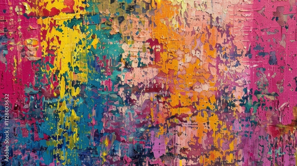 Aufkleber vibrant abstract texture with bold colors and unique patterns