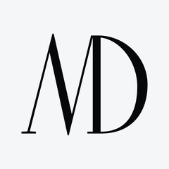 md initial letter symbol design