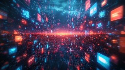 Digital Content Social Network Streaming Video NFT Concept Future Technology Creative Communication Visualization