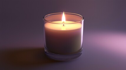 High-quality ad of premium scented candle with soft lighting, wax texture, and elegant glass jar design
