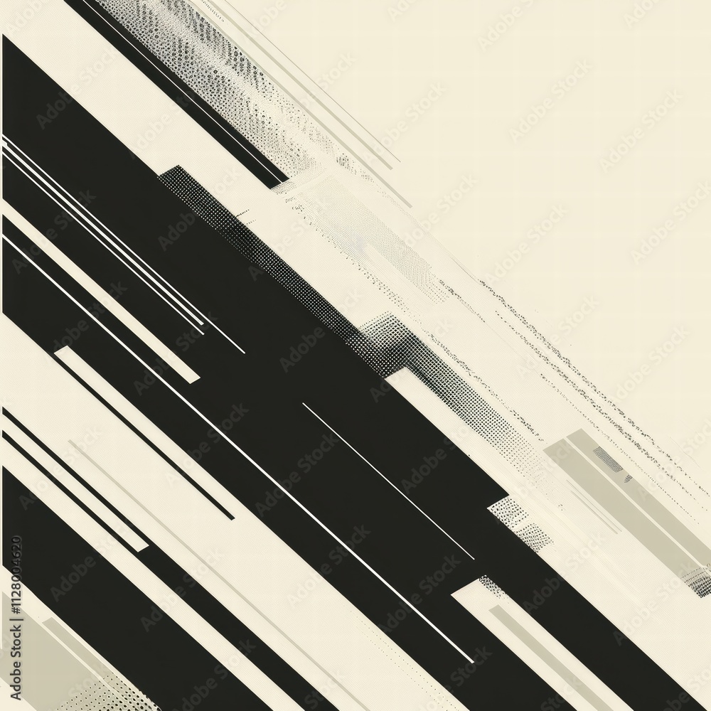 Poster modern abstract pattern with diagonal lines and neutral background
