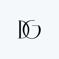 dg initial letter symbol design