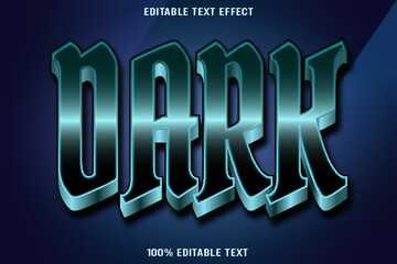 Dark editable text effect 3d emboss modern style