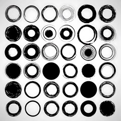 black and white circles