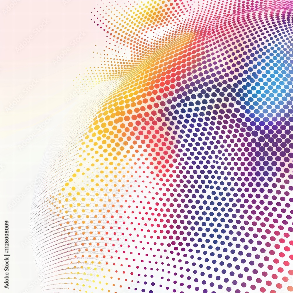 Poster colorful abstract halftone background with smooth gradient effect