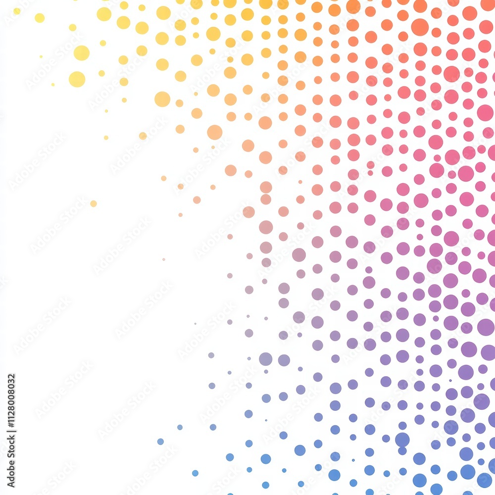 Poster elegant gradient background with dots in soft color palette