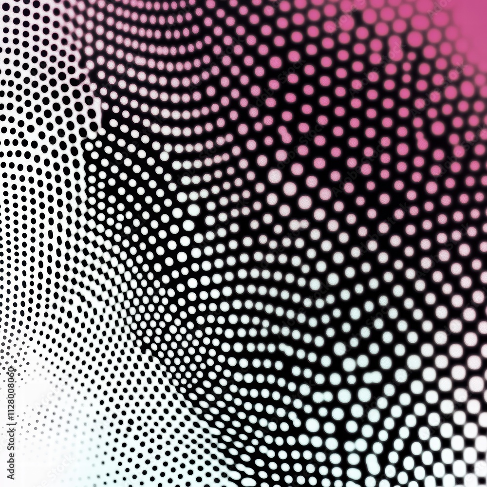 Aufkleber abstract colorful gradient with dots and wave patterns in background