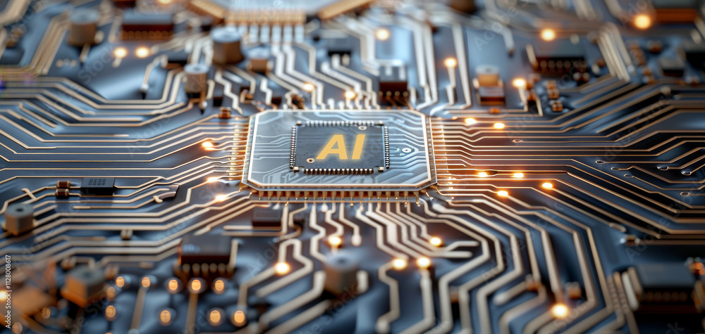 Poster A close-up view of a circuit board featuring an 
