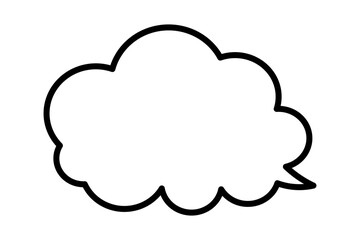 シンプルな雲の吹き出し