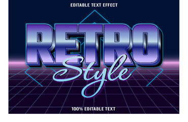 Retro Style editable text effect 3d emboss 80's style
