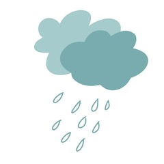 clouds with raindrops aesthetics cutes illustration