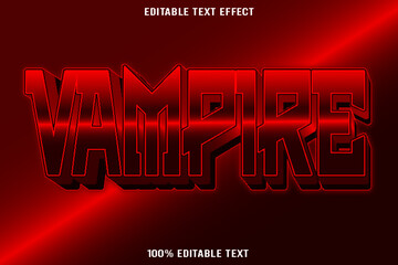 Vampire editable text effect 3d emboss modern style