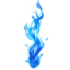 Abstract Blue Flames On Transparent Background