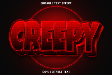 Creepy editable text effect 3d emboss modern style