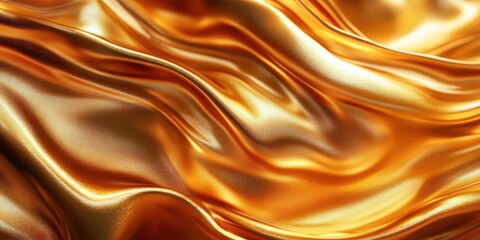 Obraz premium gold liquid flowing texture satin design wallpaper luxury elegant