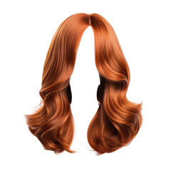 Naklejka premium Elegant orange hair mockup on with transparency png for creative design purposes