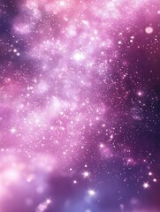 Fototapeta premium Dreamy Shimmering Abstract Background Soft Pastel Pink Lavender Glitter Stars Light