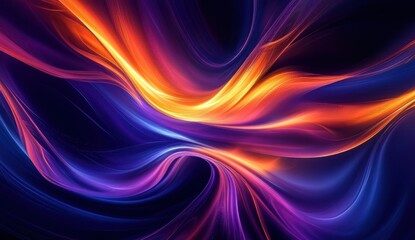 Abstract swirling vibrant neon colors.