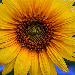 yellow sunflower close up
