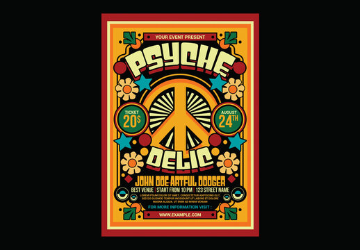 Psychedelic Music Flyer