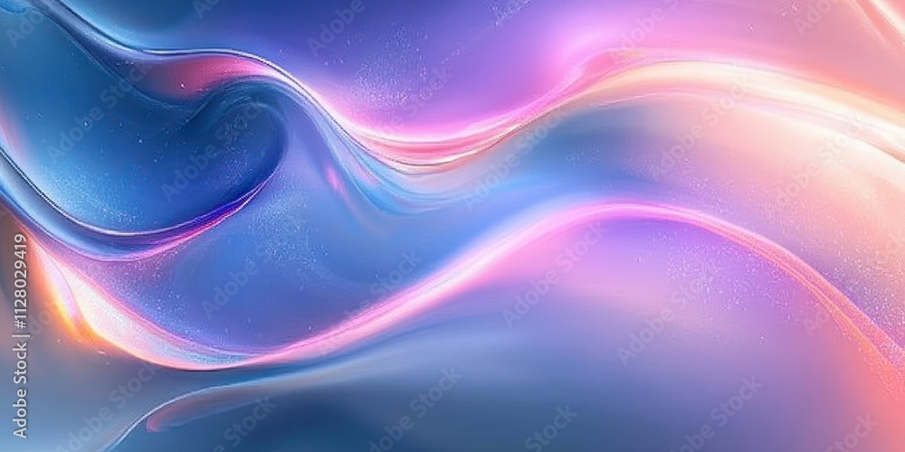 Poster abstract fluid art reflection soft pastel colors gradient design
