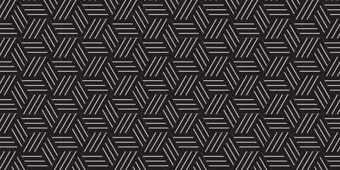 Abstract grid geometric black hexagon light minimal graphic design. seamless block stylish surface polygon tech metal square triangle honeycomb background.