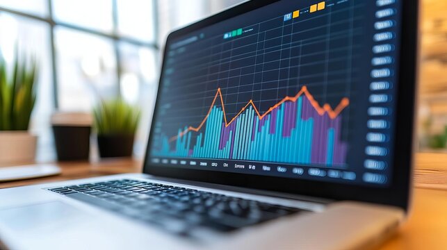 Analytics chart showing a spike in web traffic after implementing a keyword strategy