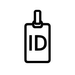 ID Badge Icon Depicting Employee Identification, Personal Security, and Access Cards for Corporate and Office Use