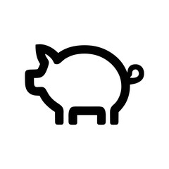 Piggy Bank Icon Representing Savings, Investment Funds, and Child Money Management