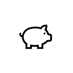 Piggy Bank Icon Representing Savings, Investment Funds, and Child Money Management