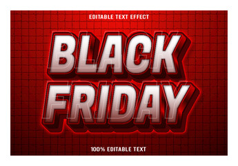 Black Friday editable text effect 3d emboss modern style