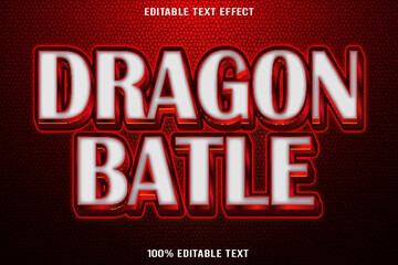 Dragon Battle editable text effect 3d emboss modern style