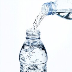 Water Pouring into a Plastic Bottle: A Refreshing Visual