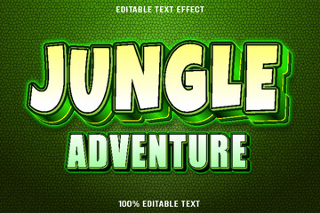 Jungle Adventure editable text effect 3d emboss modern style