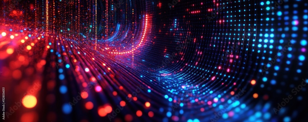 Poster digital abstract background for ai workflows, data visualization, cybersecurity, multimedia, scienti