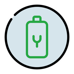 Color Line Battery Icon, Stylish Battery Charge Icon