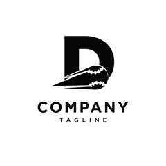 Letter D Baseball Logo Icon Vector