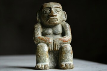 Fototapeta premium Dramatic Figurine on Clean Surface with Neutral Background